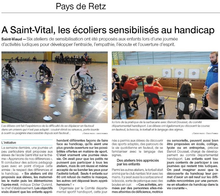 ARTICLE OUEST FRANCE
